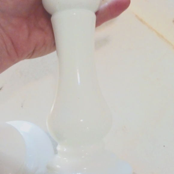 E.O. Brody milk white candel holders - Picture 3 of 10
